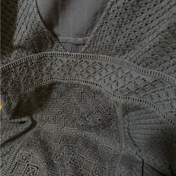 Abercrombie & Fit Navy Blue Crochet Lace Short Sleeve Dress, large - Picture 7 of 7